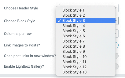 Posts Block Styles